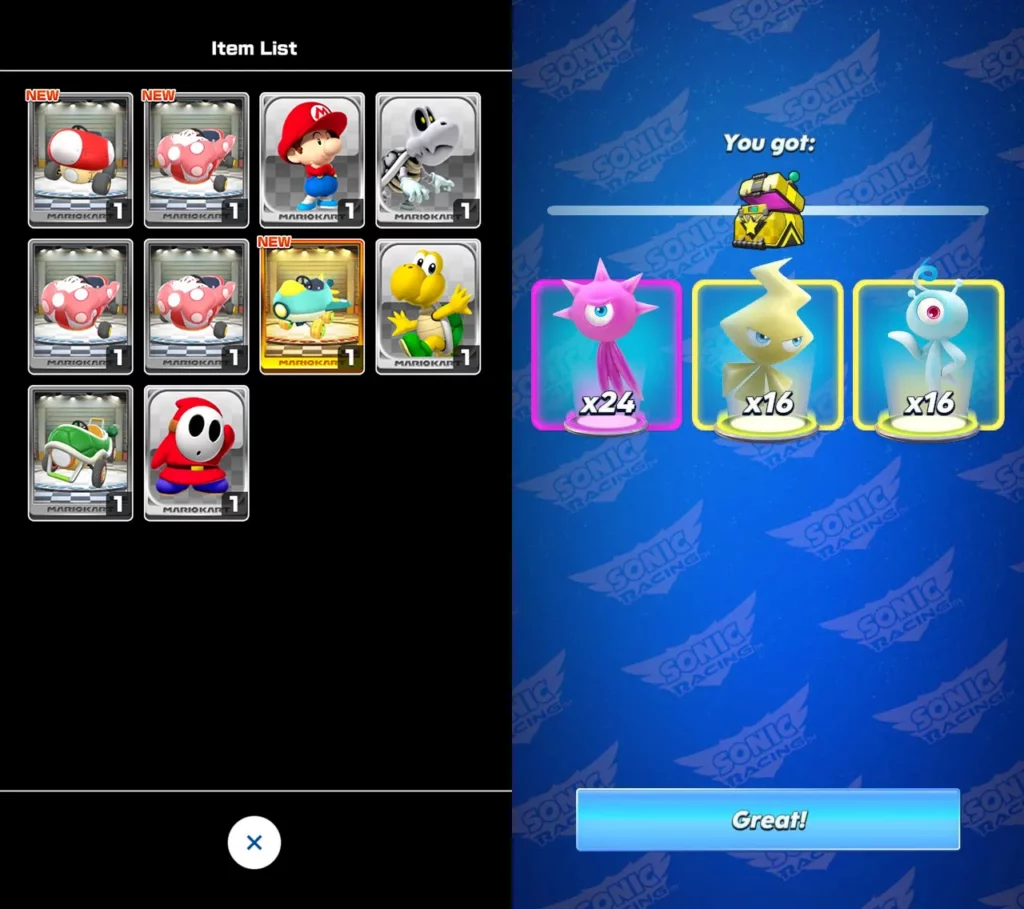 Mario Kart Tour против Sonic Racing на IOS
